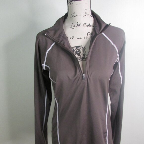 Cloudveil Pullover Jacket Top M Brown 1/2 Zip - Picture 5 of 12